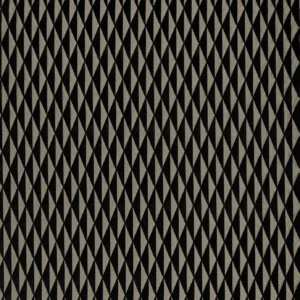 black-grey geometric velvet-chenille fabric from Harlequin