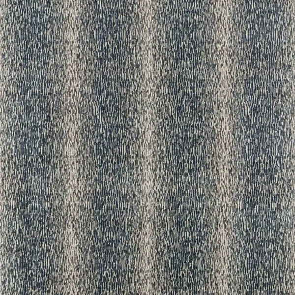 Niello Fabric - Ink by blue striped velvet-chenille fabric from Harlequin