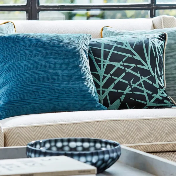 Lorenza Fabric - Honey / Jet by Lorenza Fabric - Honey / Jet from