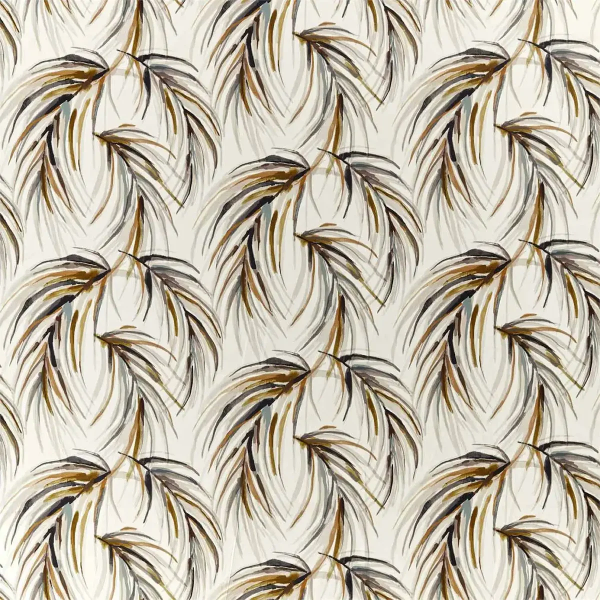 black-grey botanical cotton fabric from Harlequin