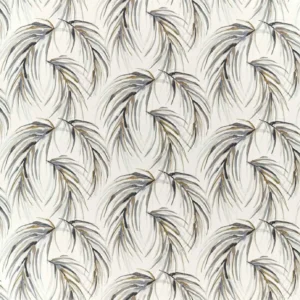 black-grey botanical cotton fabric from Harlequin