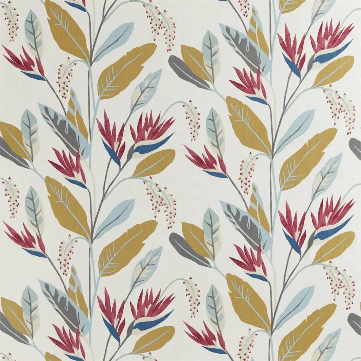 multicolour botanical linen fabric from Harlequin