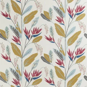 multicolour botanical linen fabric from Harlequin