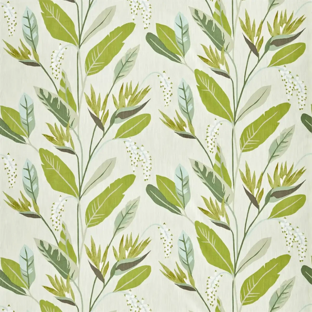 green botanical linen fabric from Harlequin