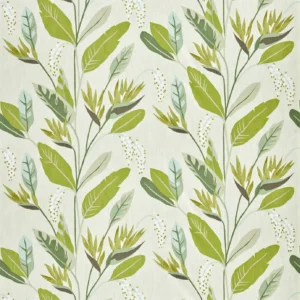green botanical linen fabric from Harlequin