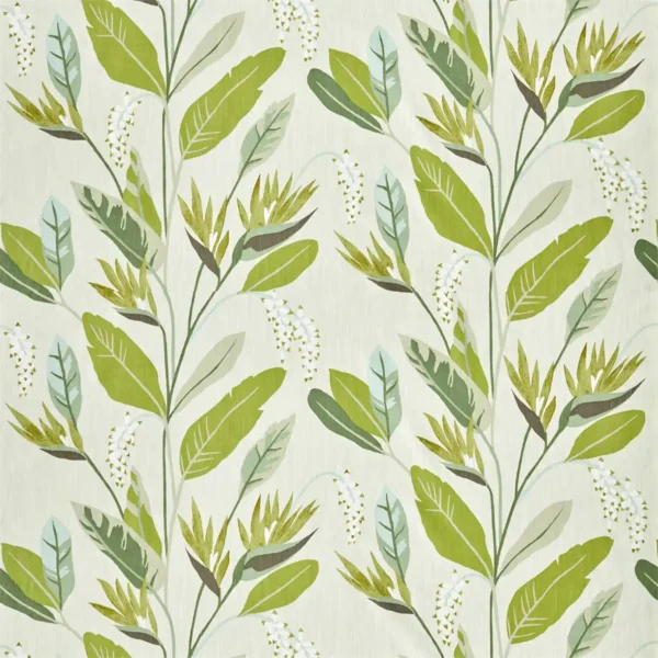 green botanical linen fabric from Harlequin