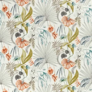 multicolour botanical linen fabric from Harlequin