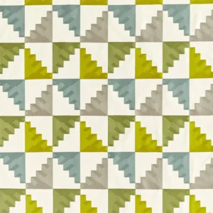 multicolour geometric embroideried fabric from Harlequin