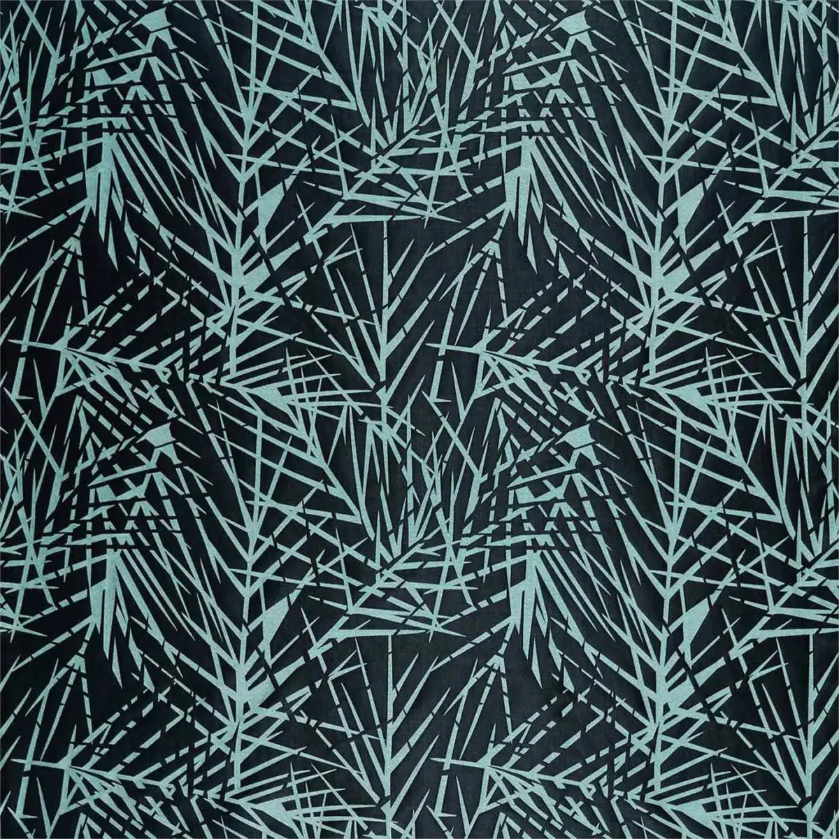 Lorenza Fabric - Ink / Seaglass by blue geometric jacquard fabric from Harlequin