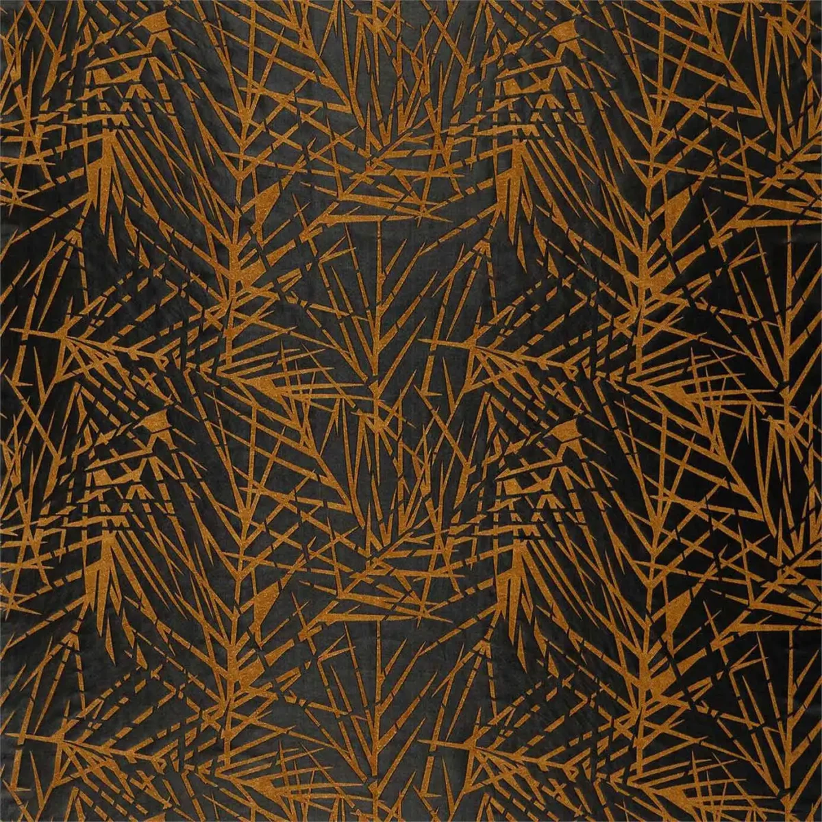 Lorenza Fabric - Honey / Jet by brown geometric jacquard fabric from Harlequin