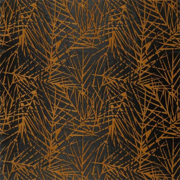 Lorenza Fabric - Honey / Jet by brown geometric jacquard fabric from Harlequin