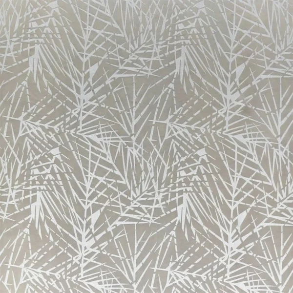 Lorenza Fabric - Oyster / Pearl by black-grey geometric jacquard fabric from Harlequin