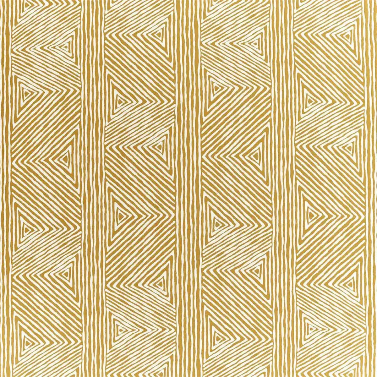 Zamarra Fabric - Saffron by brown geometric jacquard fabric from Harlequin