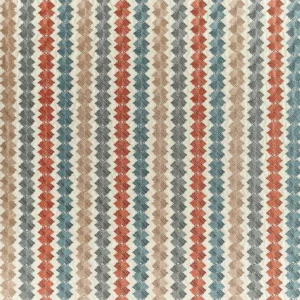 multicolour geometric embroideried fabric from Harlequin