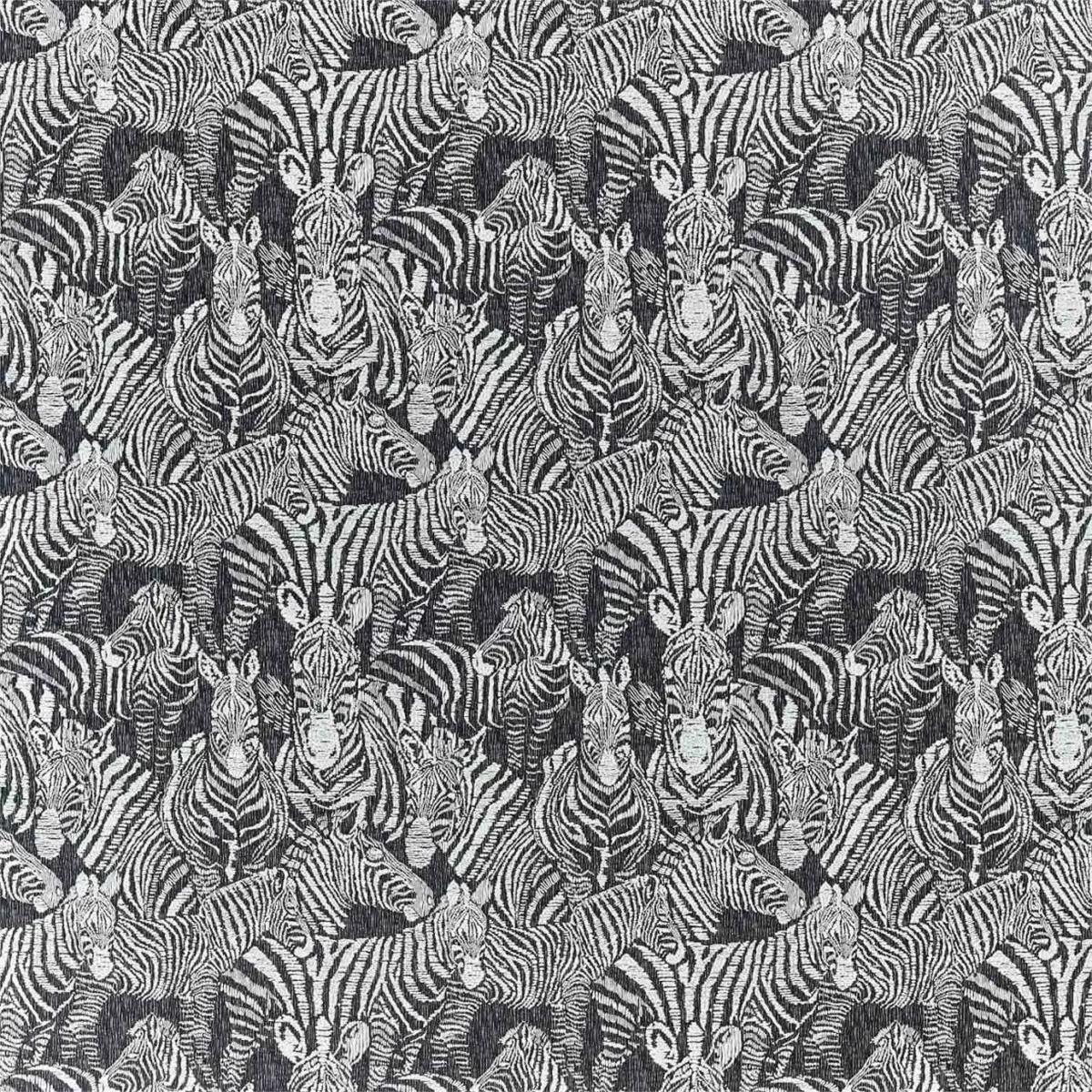 black-grey animal jacquard fabric from Harlequin