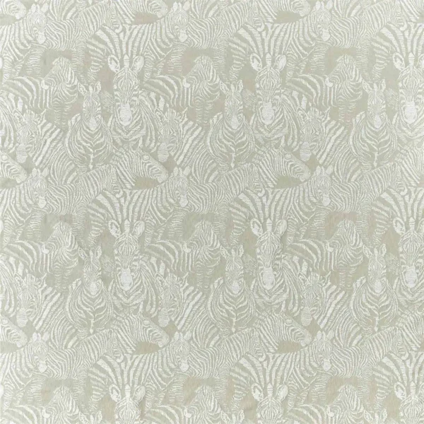 Nirmala Fabric - Pebble by black-grey animal jacquard fabric from Harlequin