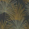 black-grey botanical wallpaper from harlequin