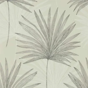black-grey botanical wallpaper from harlequin