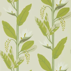 green botanical wallpaper from harlequin