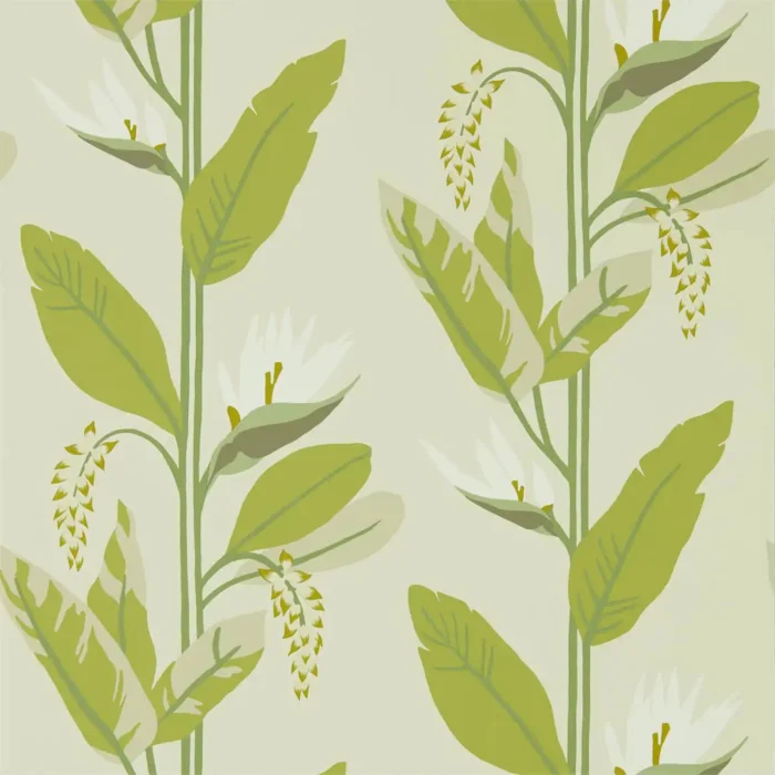 Llenya Wallpaper - Lime / Jade / Pebble swatch