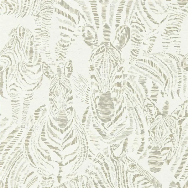 Nirmala Wallpaper - Gilver / Oyster by black-grey animal wallpaper from harlequin
