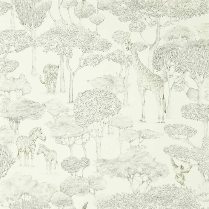 Shamwari Wallpaper - Chalk / Slate swatch