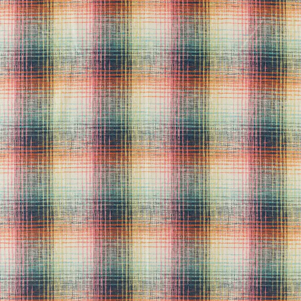 Hamada Fabric - Fuchsia / Marine by multicolour checked woven fabric from Harlequin