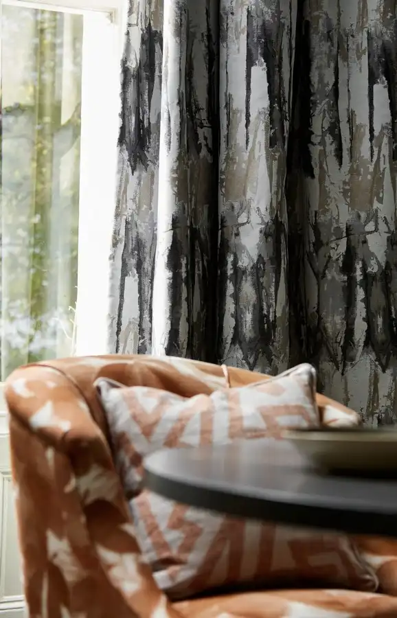 Eco Takara Fabric - Ochre / Temple Grey by Eco Takara Fabric - Ochre / Temple Grey from