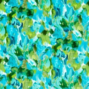 blue botanical velvet-chenille fabric from Harlequin