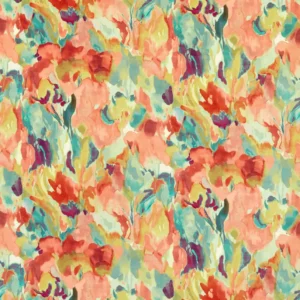 multicolour botanical velvet-chenille fabric from Harlequin