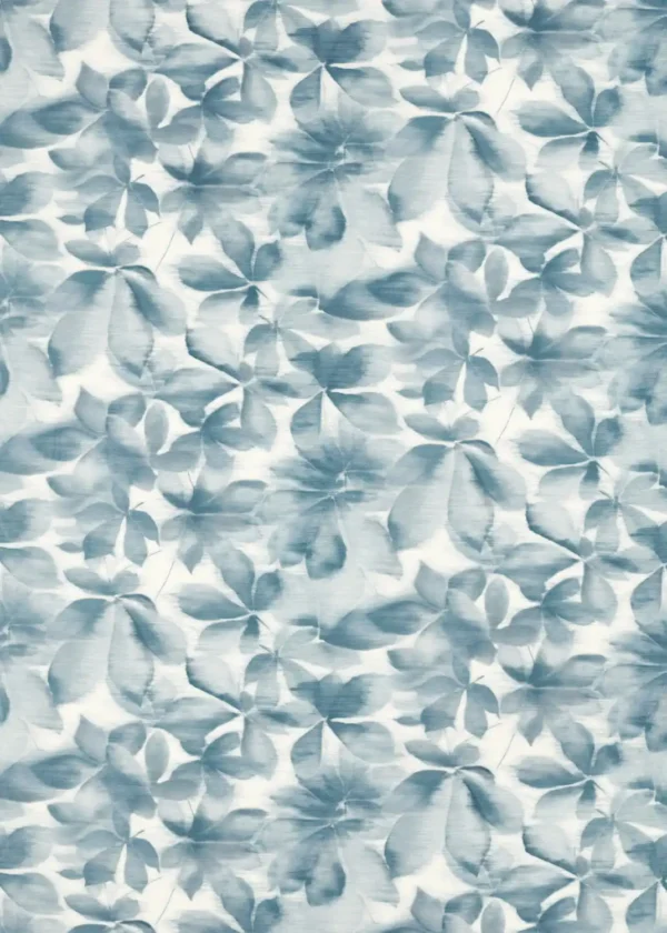 Grounded Fabric - Celestial / Awakening by blue botanical cotton fabric from Harlequin