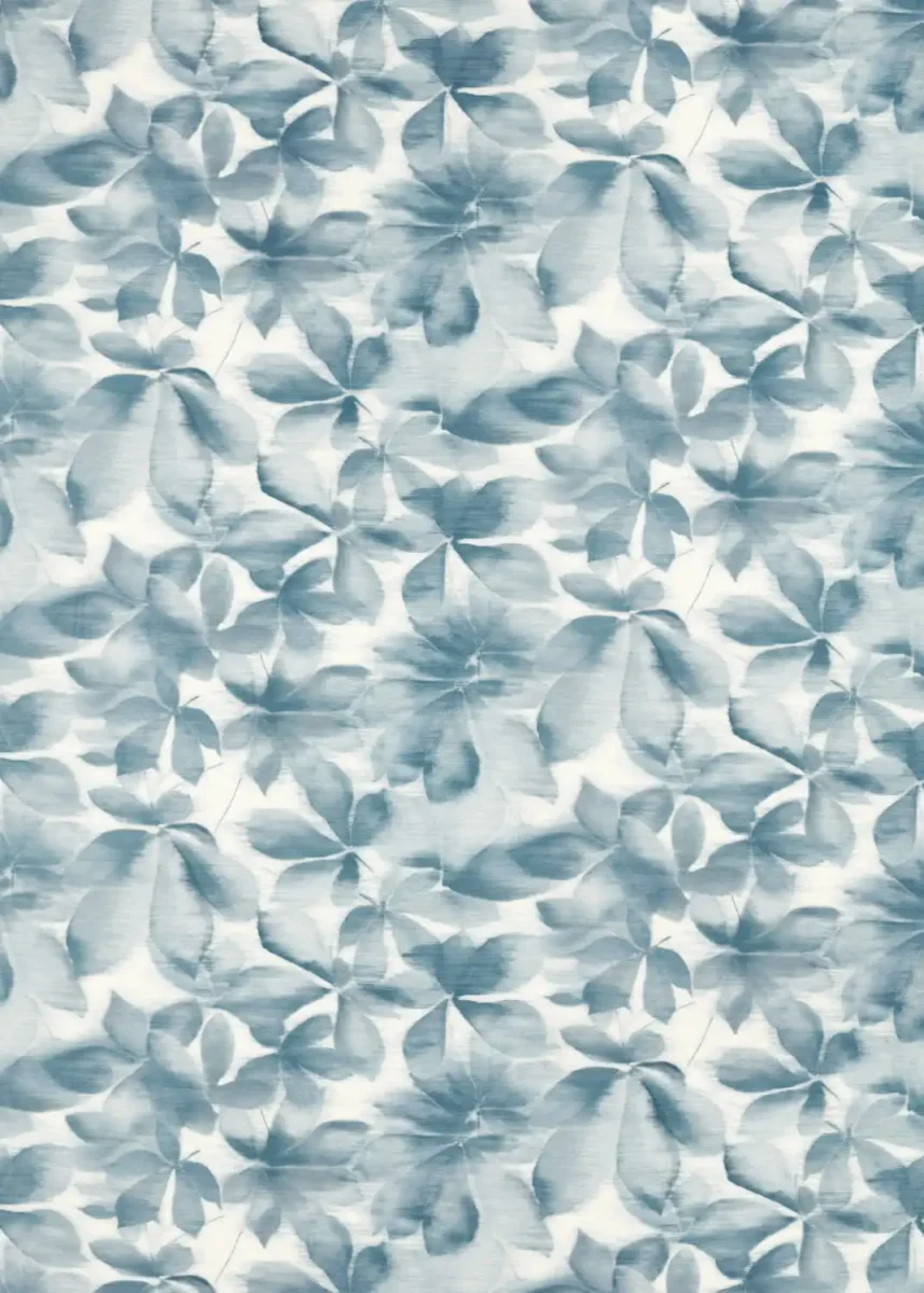 Grounded Fabric - Celestial / Awakening by blue botanical cotton fabric from Harlequin