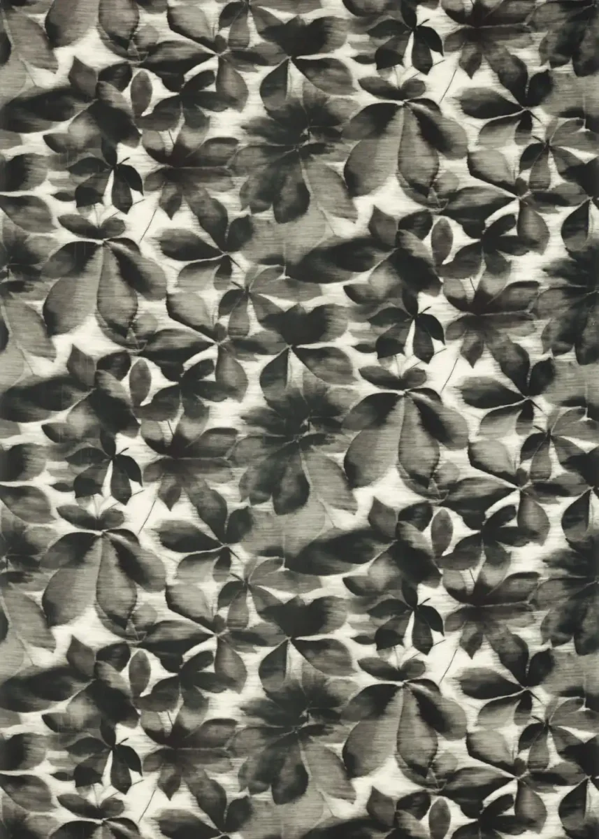 black-grey botanical cotton fabric from Harlequin