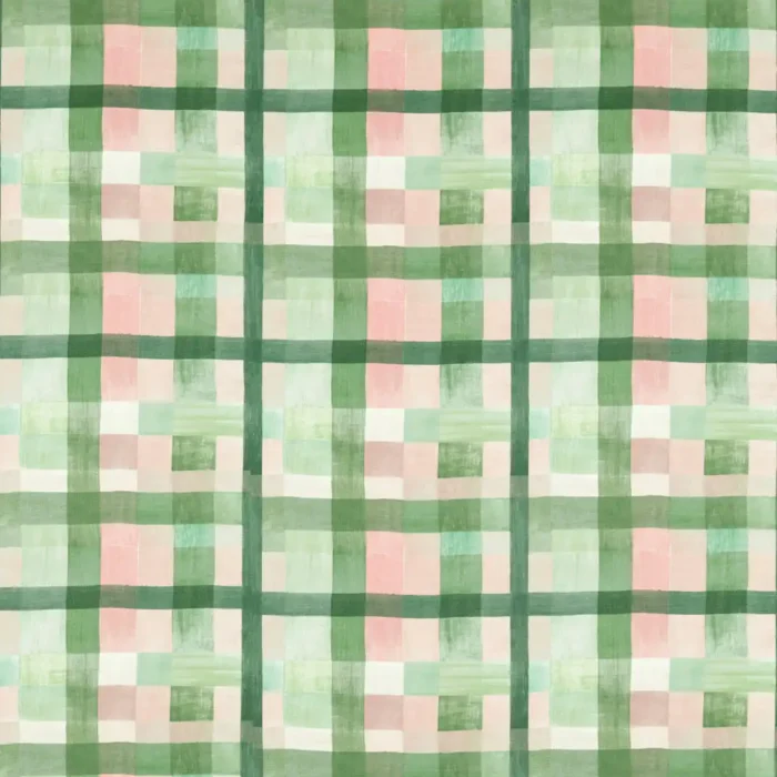 Ertha Fabric - Positano / Clover / Fig Leaf swatch