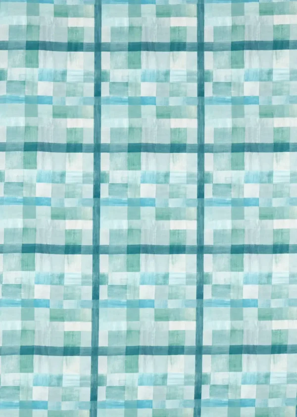 blue geometric cotton fabric from Harlequin