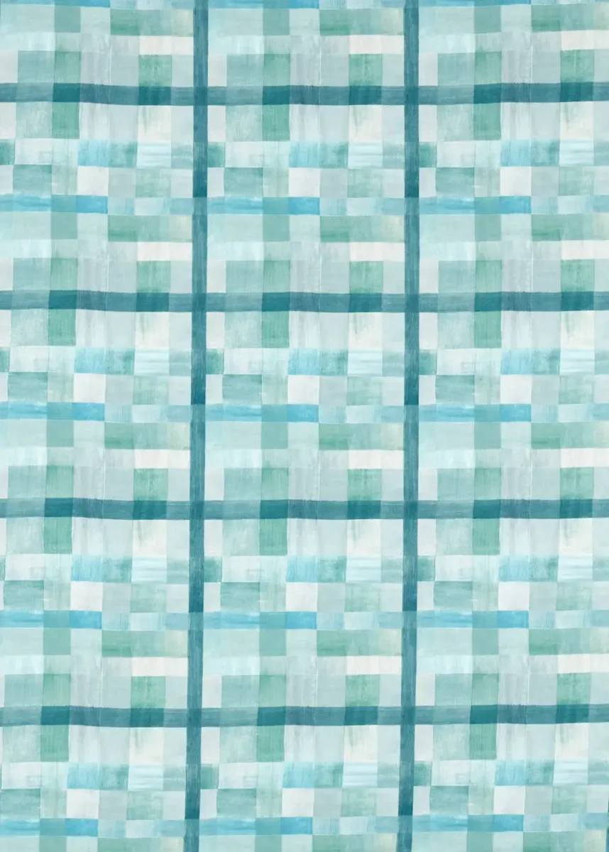 blue geometric cotton fabric from Harlequin
