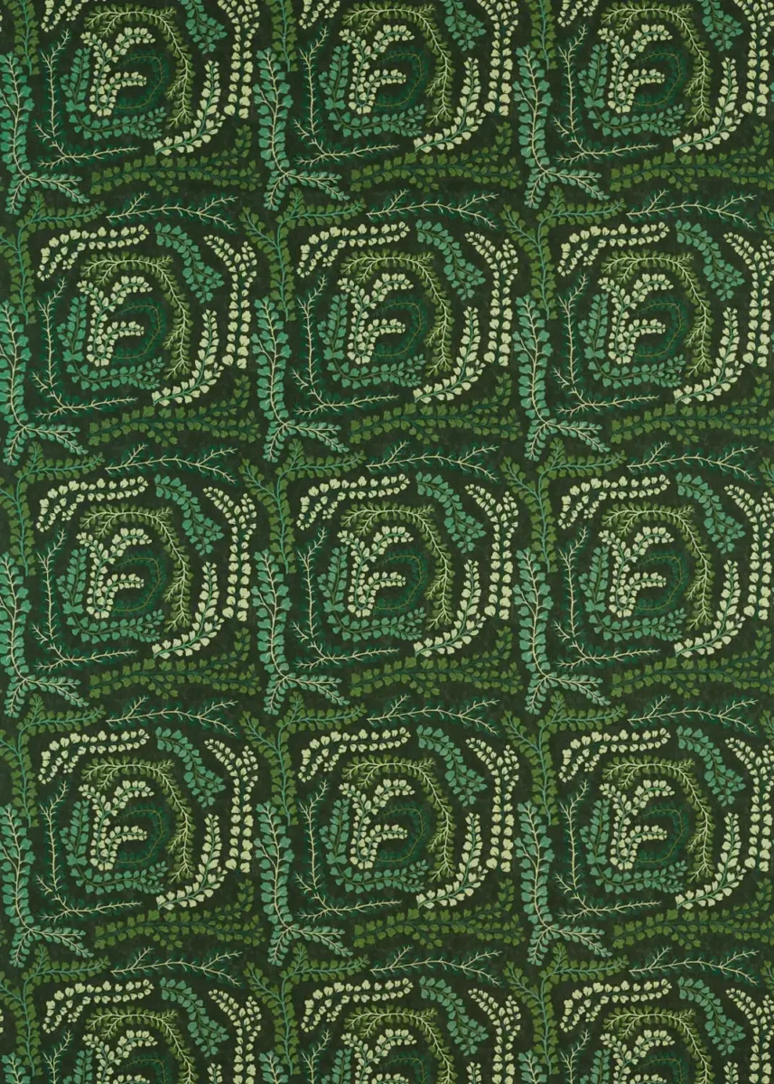 green botanical printed fabric from Harlequin