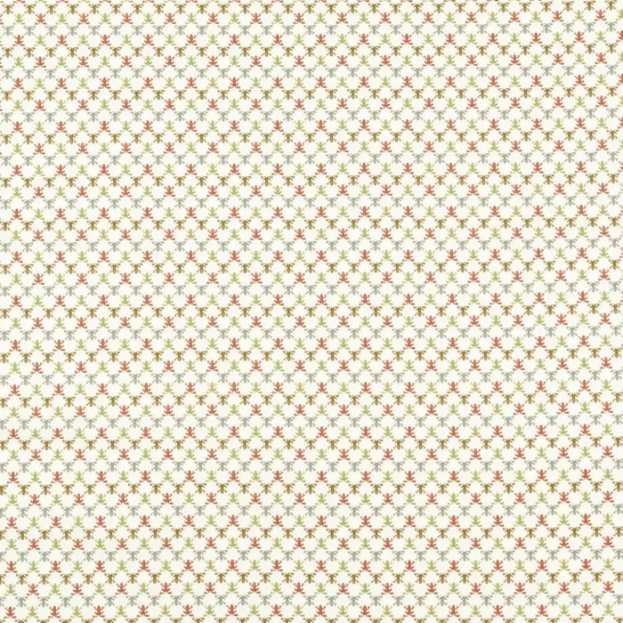 Mini Wood Frog Fabric - Terracotta / Parchment / Sketched swatch