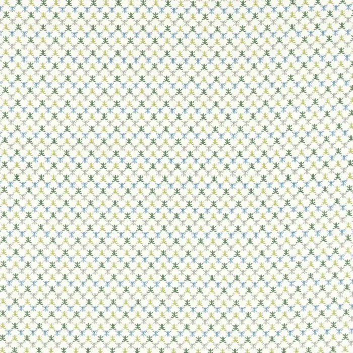 Mini Wood Frog Fabric - Celestial / Clay / Sketched swatch