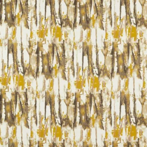 yellow botanical jacquard fabric from Harlequin