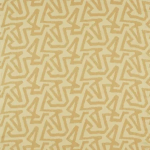 yellow geometric linen fabric from Harlequin