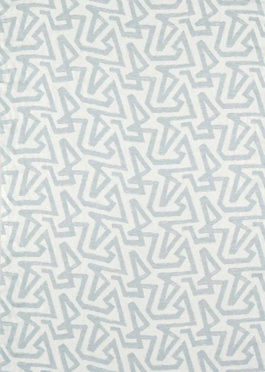 black-grey geometric linen fabric from Harlequin