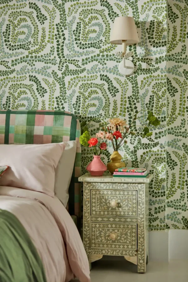 Fayola Wallpaper - Fig Leaf / Clover by Fayola Wallpaper - Fig Leaf / Clover from