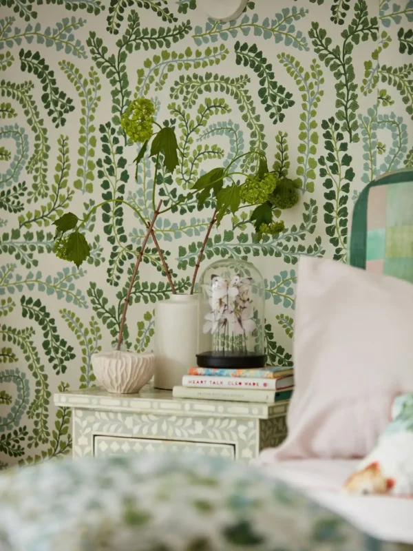 Fayola Wallpaper - Fig Leaf / Clover by Fayola Wallpaper - Fig Leaf / Clover from