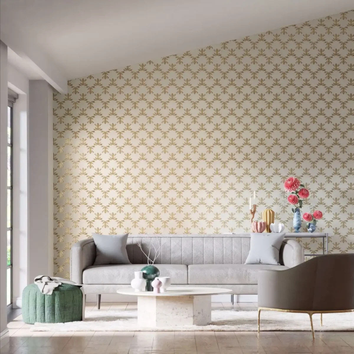Wood Frog Wallpaper - Wild Water / Chalk by Wood Frog Wallpaper - Wild Water / Chalk from