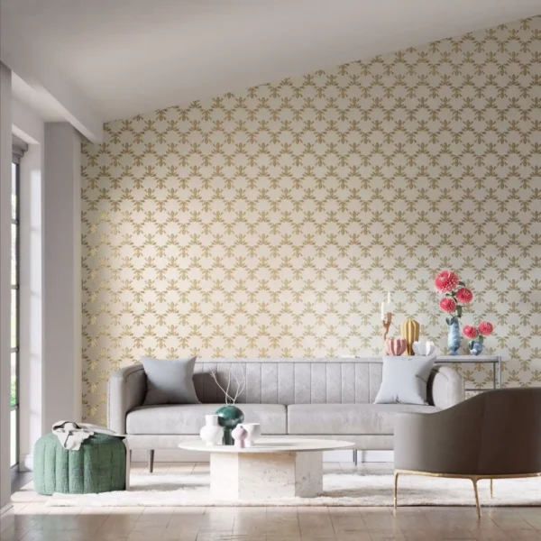 Wood Frog Wallpaper - Gold / Parchment by Wood Frog Wallpaper - Gold / Parchment from