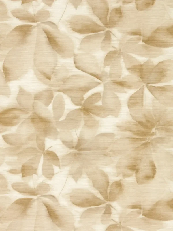 Grounded Wallpaper - Golden Light / Parchment by neutral botanical wallpaper from harlequin