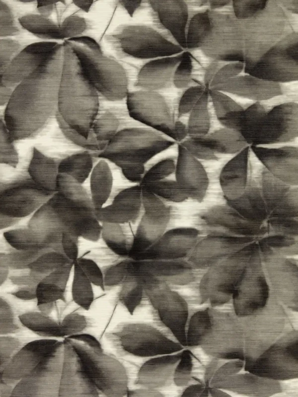 Grounded Wallpaper - Black Earth / Parchment by black-grey botanical wallpaper from harlequin