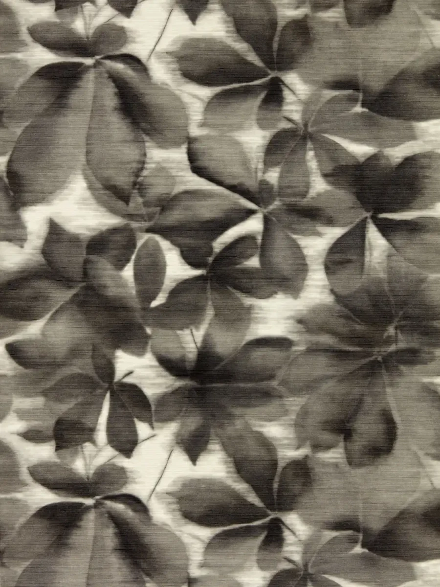 Grounded Wallpaper - Black Earth / Parchment by black-grey botanical wallpaper from harlequin