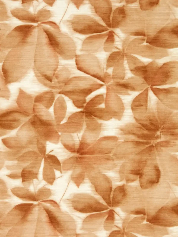 Grounded Wallpaper - Baked Terracotta / Parchment by orange botanical wallpaper from harlequin
